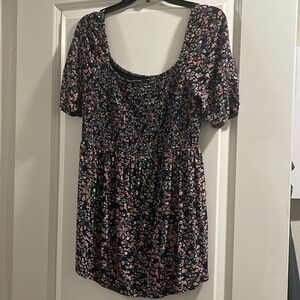 Eternity Large Maternity Swoop Neck Scrunch Blouse